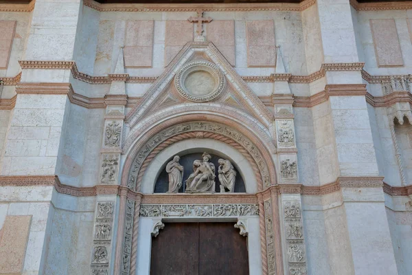 Bologna Italia Luglio 2018 Facciata Della Basilica San Petronio Piazza — Foto Stock