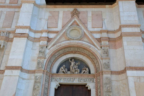 Bologna Italia Luglio 2018 Facciata Della Basilica San Petronio Piazza — Foto Stock
