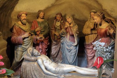 Bologna, İtalya - 20 Temmuz 2018: Piazza Maggiore içinde San Petronio Bazilikası, iç. Avrupa'nın altıncı büyük kilise. Bina 1390 atılmıştır