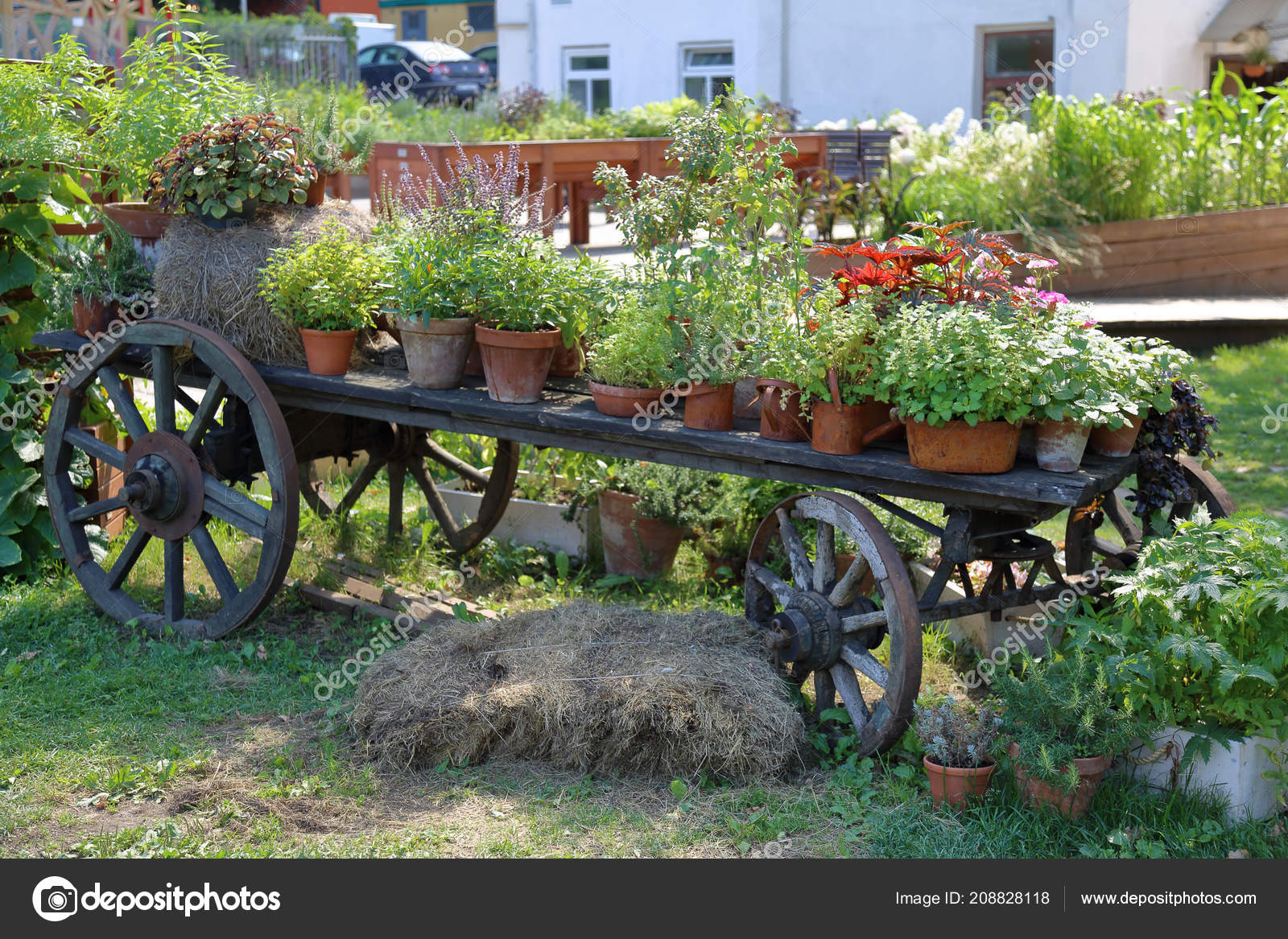 vintage wooden wagon