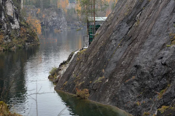 Pintoresco Paisaje Otoñal Parque Montañoso Karelian Ruskeala Rusia — Foto de Stock