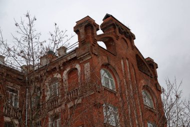 Tver Rus şehir sokak eski taş ev