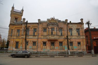 Tver Rus şehir sokak eski taş ev