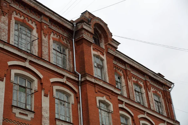 Gamla Sten Hus Gatan Den Ryska Staden Tver — Stockfoto