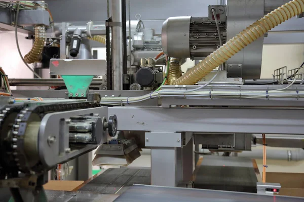 Industrial equipment and machinery at the factory of bread and sweets