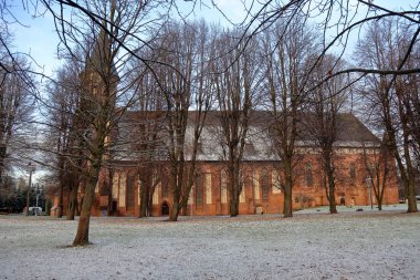 Kaliningrad, Rusya - 27 Kasım 2018: Dış Katedrali Immanuel Kant Adası. 1933 yılında kurulan