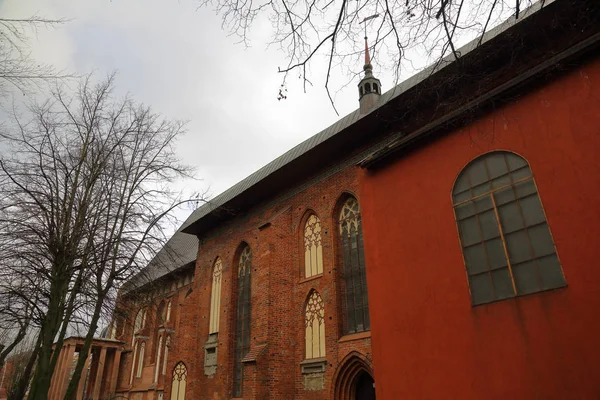 Kaliningrad Rússia Novembro 2018 Exterior Catedral Ilha Immanuel Kant Fundada — Fotografia de Stock