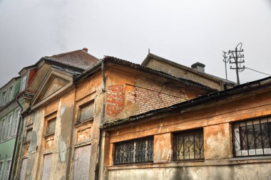 Gvardeisk, Kaliningrad bölgesi, Rusya Federasyonu - 28 Kasım 2018: Eski kasaba kentsel mimarisini