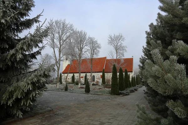 Ushakovo Kaliningrad Region Russia November 2018 Exterior Kirch Heiligenwalde Now — Stock Photo, Image
