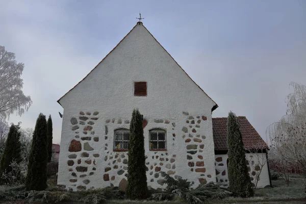 Ushakovo Kaliningrad Ryssland November 2018 Exteriör Kirch Heiligenwalde Kyrkan Nicholas — Stockfoto