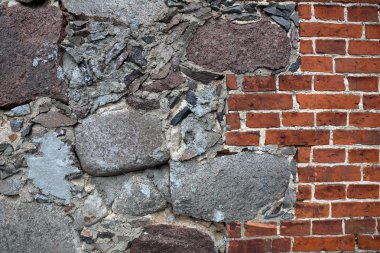 Eski bir dokulu tuğla tasarım kabartmalı duvar fikri