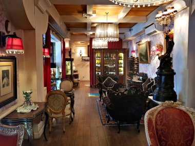 İç restaurant balık Club, Kaliningrad, Rusya Federasyonu
