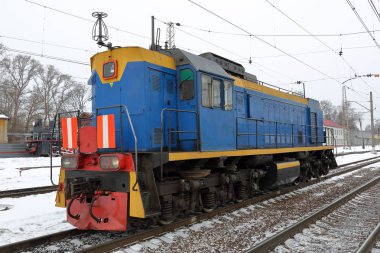 İstasyonda Retro Lokomotive