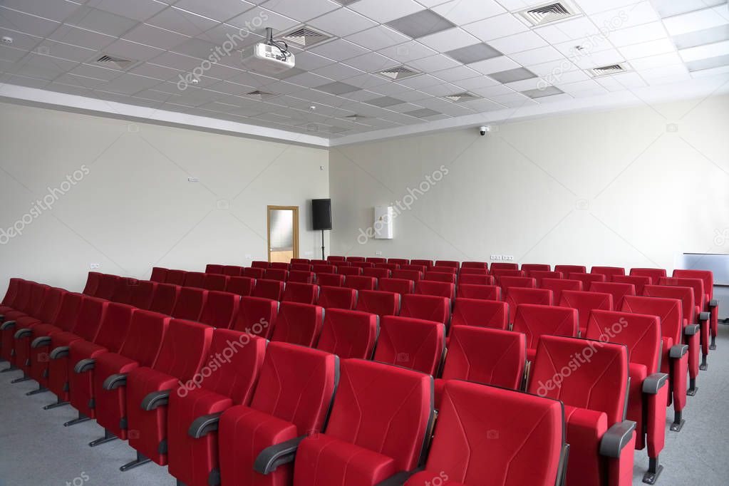 Rows of red seats