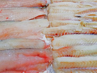 Taze iştah açıcı çiğ balık biftek