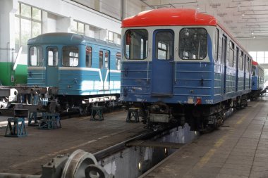 Metro servis istasyonunda. Moskova, Rusya