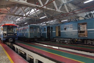 Metro servis istasyonunda. Moskova, Rusya