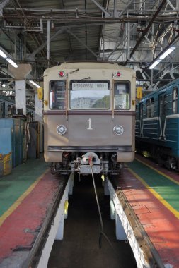 Metro servis istasyonunda. Moskova, Rusya