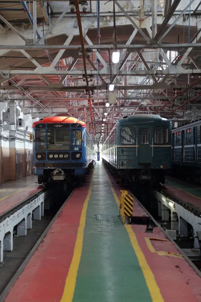 Subway train service depot. Moscow, Russia — Stock Photo, Image