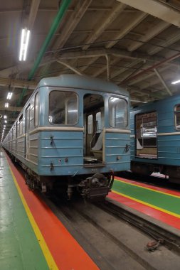 Metro servis istasyonunda. Moskova, Rusya