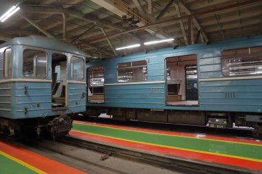 Metro servis istasyonunda. Moskova, Rusya