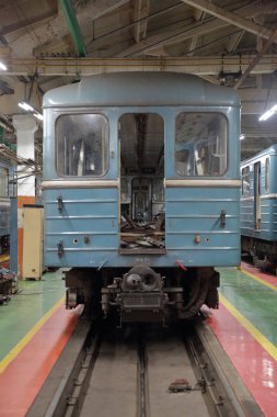 Metro servis istasyonunda. Moskova, Rusya