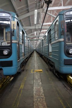 Metro servis istasyonunda. Moskova, Rusya