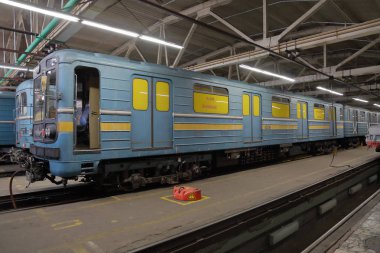 Metro servis istasyonunda. Moskova, Rusya