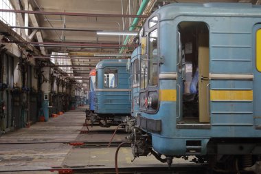 Metro servis istasyonunda. Moskova, Rusya
