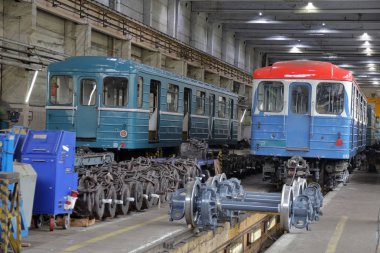 Metro servis istasyonunda. Moskova, Rusya