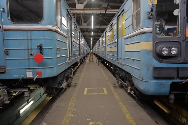 Zajezdnia metra. Moskwa, Rosja — Zdjęcie stockowe