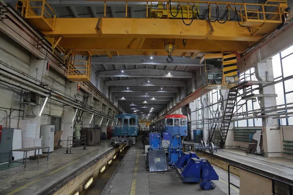 Depósito de servicio de trenes subterráneos. Moscú, Rusia —  Fotos de Stock