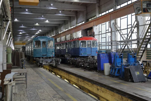 Subway train service depot. Moscow, Russia — Stock Photo, Image