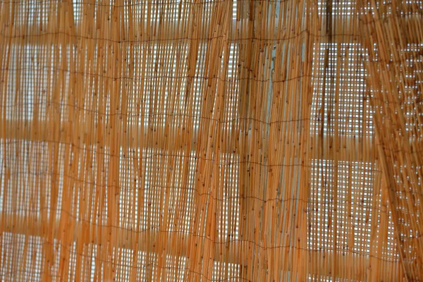 Cortinas de bambu finas feitas à mão — Fotografia de Stock