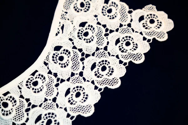 Beautiful Textured Surface Hand Woven Retro Lace Garment Decoration Beginning — Stock Photo, Image