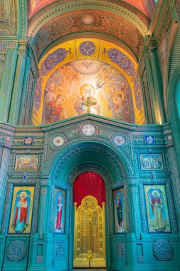 Kubinka, Rusya - 26 Temmuz 2020: Rusya Federasyonu Silahlı Kuvvetleri Ana Tapınağı. Dünya Savaşı 'ndaki zaferin 75. yıldönümü için 2020' de açıldı.