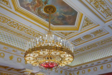 Moskova, Rusya - 5 Eylül 2020: Tarihi müze-malikanesi Tsaritsyno 'nun mimari topluluğu