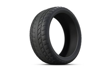 3D render beyaz arka plan üzerinde araba lastikleri