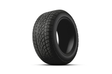 3D render beyaz arka plan üzerinde araba lastikleri