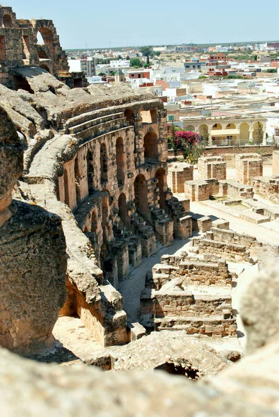 Coliseu Jem Terceiro Maior Mundo Melhor Segurança — Fotografia de Stock