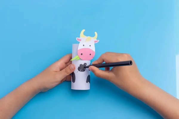 easy cow craft concept for kid and kindergarten, year of the ox