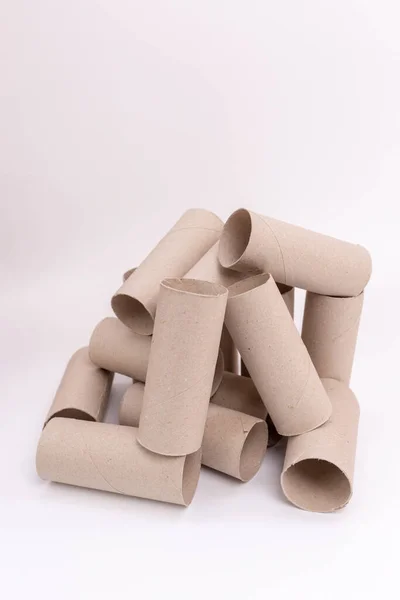 Порожні рулони туалетного паперу — стокове фото