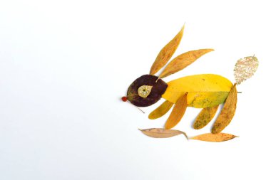 Güz yaprakları kullanışlı, el sanatları çocukları