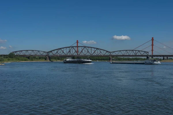 Duisburg Baerl Närbild Till House Knipp Järnvägsbron Uppkallad Efter Före — Stockfoto