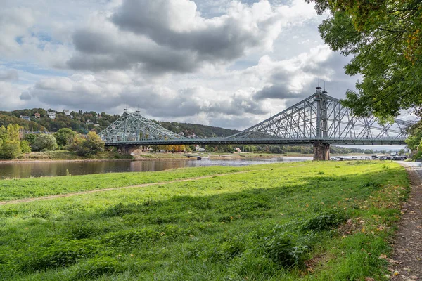 Dresde Vista Puente Loschwitz Funicular Dresde Sajonia Alemania Dresde 2018 —  Fotos de Stock