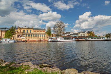 Schwerin - Schwerin Şatosu 'nda Schwerin Gölü, Mecklenburg-Vorpommern, Almanya, Schwerin, 27.04.2018