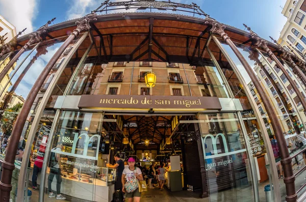 Madrid España Agosto 2017 Vista Exterior Del Mercado San Miguel — Foto de Stock