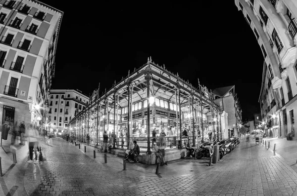 Madrid España Octubre 2017 Vista Nocturna Del Mercado San Miguel —  Fotos de Stock