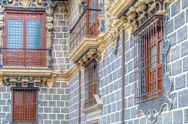 Granada, Andalusia, Güney İspanya mimari renkli çizimi