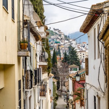 Tipik mimari Granada, Andalusia, Güney İspanya